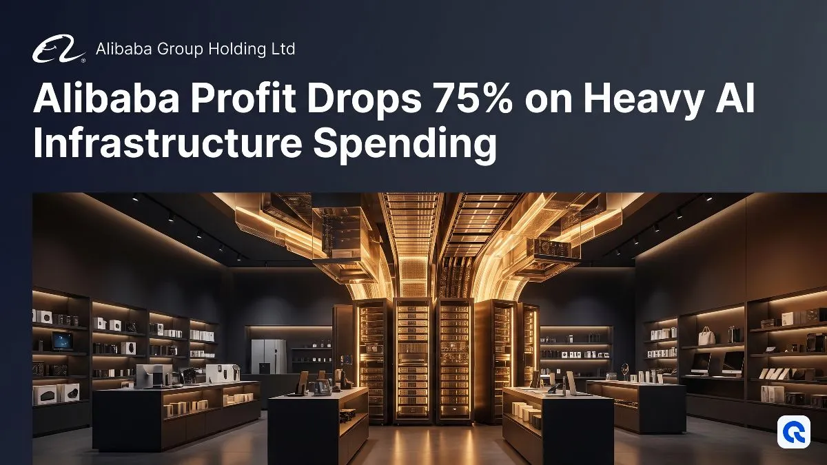 Alibaba Profit Drops 75% on Heavy AI Infrastructure Spending