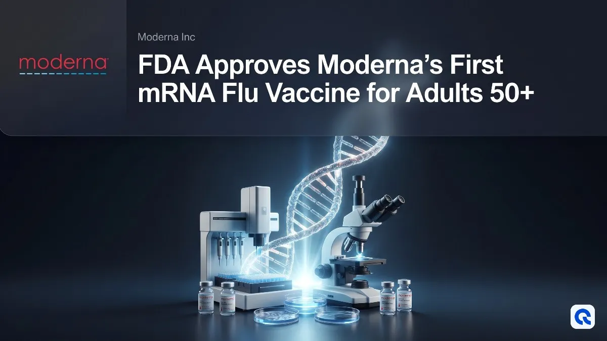 FDA Approves Moderna's First mRNA Flu Vaccine for Adults 50+