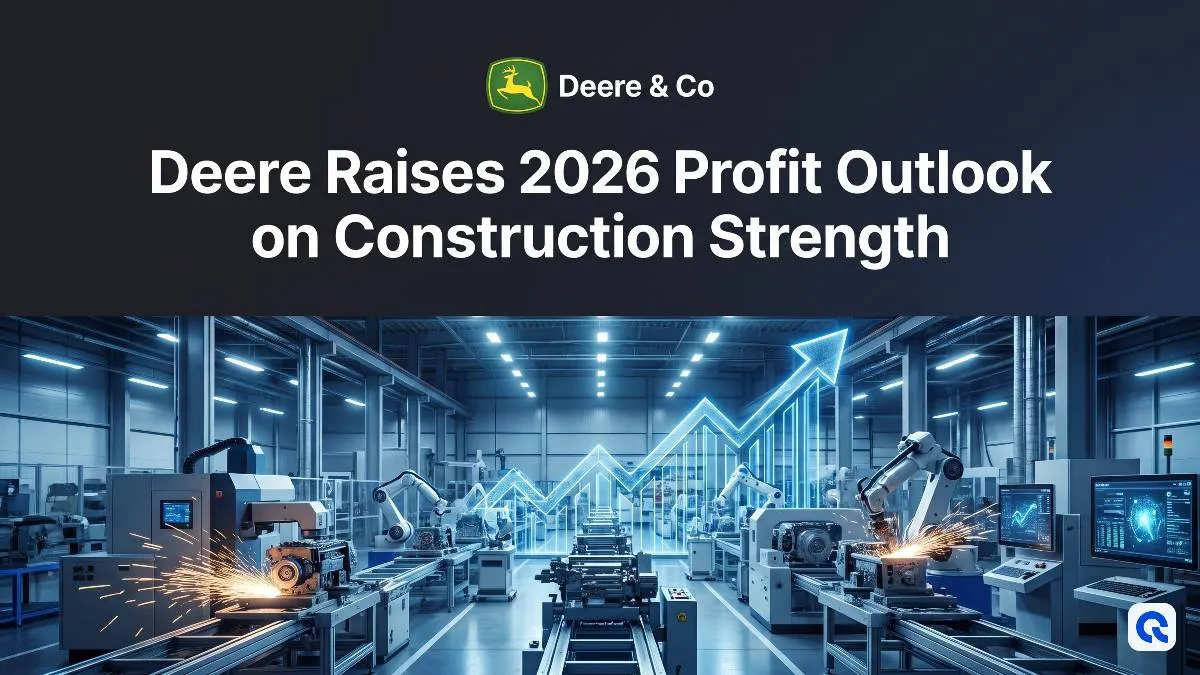 Deere Raises 2026 Profit Outlook on Construction Strength